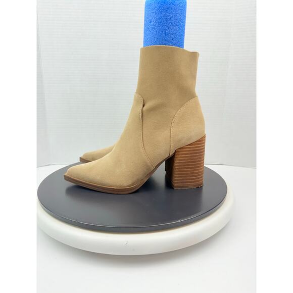 Steve Madden Calabria Womens Size 6M Tan Brown Leather Ankle Boots Booties - Picture 1 of 13